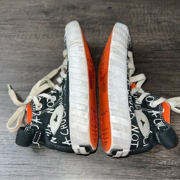 Converse Black Not A Chuck Taylor Hightop Streetwear Sneaker Sz 11 Child Unisex - Picture 6 of 9